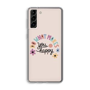 CaseCompany Happy days: Samsung Galaxy S21 Plus Transparant Hoesje