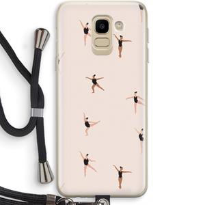 CaseCompany Dancing #1: Samsung Galaxy J6 (2018) Transparant Hoesje met koord