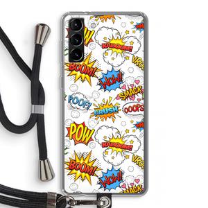 CaseCompany Pow Smack: Samsung Galaxy S21 Plus Transparant Hoesje met koord