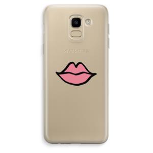 CaseCompany Kusje: Samsung Galaxy J6 (2018) Transparant Hoesje