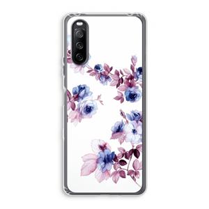 CaseCompany Waterverf bloemen: Sony Xperia 10 III Transparant Hoesje