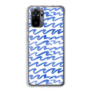 CaseCompany Blauwe golven: Xiaomi Redmi Note 10 Pro Transparant Hoesje