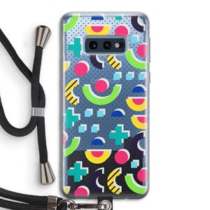 CaseCompany 8-bit N°1: Samsung Galaxy S10e Transparant Hoesje met koord