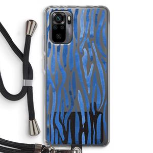 CaseCompany Blauwe nerven: Xiaomi Redmi Note 10 Pro Transparant Hoesje met koord