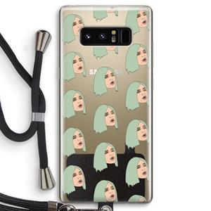 CaseCompany King Kylie: Samsung Galaxy Note 8 Transparant Hoesje met koord