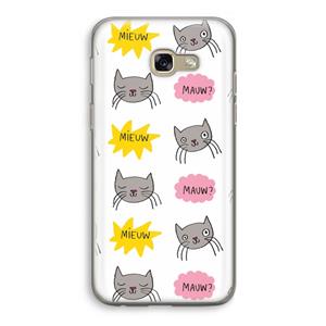 CaseCompany Meow: Samsung Galaxy A5 (2017) Transparant Hoesje
