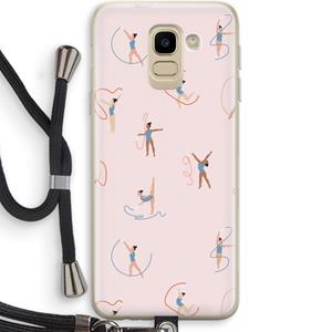 CaseCompany Dancing #3: Samsung Galaxy J6 (2018) Transparant Hoesje met koord