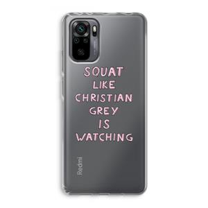CaseCompany Christian Grey: Xiaomi Redmi Note 10 Pro Transparant Hoesje