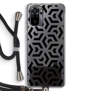 CaseCompany Crazy pattern: Xiaomi Redmi Note 10 Pro Transparant Hoesje met koord