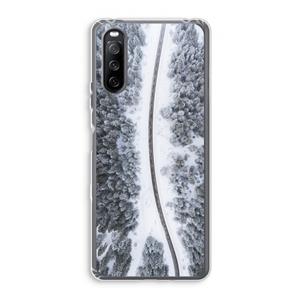 CaseCompany Snøfall: Sony Xperia 10 III Transparant Hoesje