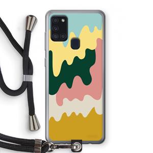 CaseCompany Baar B: Samsung Galaxy A21s Transparant Hoesje met koord