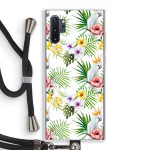 CaseCompany Gele kuif: Samsung Galaxy Note 10 Plus Transparant Hoesje met koord