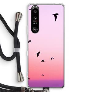 CaseCompany Fly away: Sony Xperia 1 III Transparant Hoesje met koord