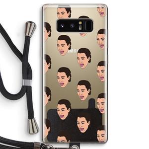 CaseCompany Ugly Cry Call: Samsung Galaxy Note 8 Transparant Hoesje met koord