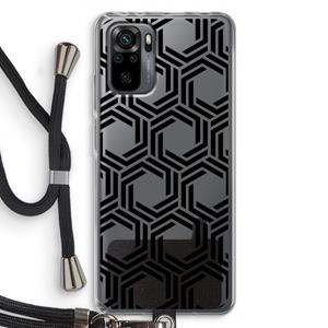 CaseCompany Geometrisch patroon: Xiaomi Redmi Note 10 Pro Transparant Hoesje met koord