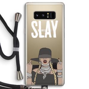 CaseCompany Slay All Day: Samsung Galaxy Note 8 Transparant Hoesje met koord