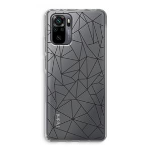 CaseCompany Geometrische lijnen zwart: Xiaomi Redmi Note 10 Pro Transparant Hoesje