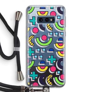 CaseCompany 8-bit N°6: Samsung Galaxy S10e Transparant Hoesje met koord