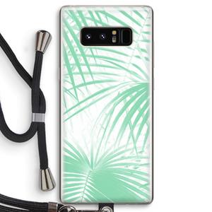 CaseCompany Palmbladeren: Samsung Galaxy Note 8 Transparant Hoesje met koord