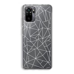 CaseCompany Geometrische lijnen wit: Xiaomi Redmi Note 10 Pro Transparant Hoesje