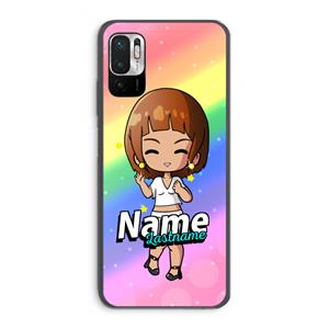 CaseCompany Chibi Maker vrouw: Xiaomi Redmi Note 10 5G Transparant Hoesje