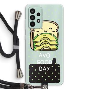 CaseCompany Avo Good Day: Samsung Galaxy A52s 5G Transparant Hoesje met koord