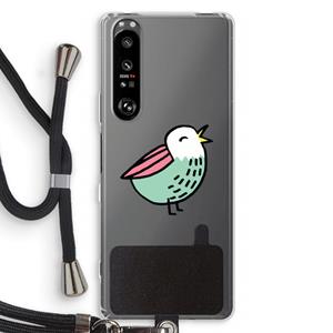 CaseCompany Birdy: Sony Xperia 1 III Transparant Hoesje met koord
