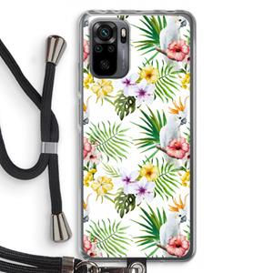 CaseCompany Gele kuif: Xiaomi Redmi Note 10 Pro Transparant Hoesje met koord