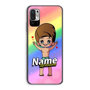 CaseCompany Chibi Maker man: Xiaomi Redmi Note 10 5G Transparant Hoesje