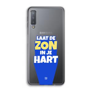 CaseCompany Laat de zon in je hart: Samsung Galaxy A7 (2018) Transparant Hoesje
