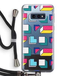CaseCompany 8-bit N°7: Samsung Galaxy S10e Transparant Hoesje met koord