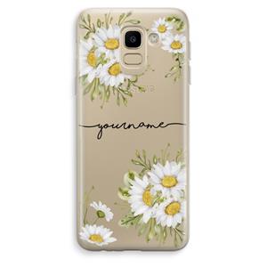 CaseCompany Daisies: Samsung Galaxy J6 (2018) Transparant Hoesje