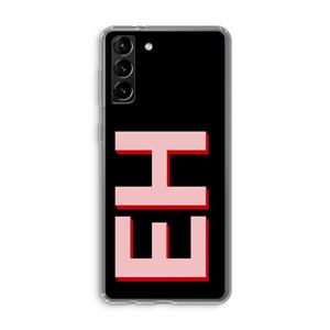 CaseCompany Monogram: Samsung Galaxy S21 Plus Transparant Hoesje