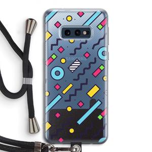 CaseCompany 8-bit N°8: Samsung Galaxy S10e Transparant Hoesje met koord