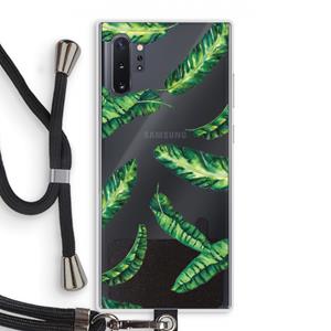 CaseCompany Lange bladeren: Samsung Galaxy Note 10 Plus Transparant Hoesje met koord