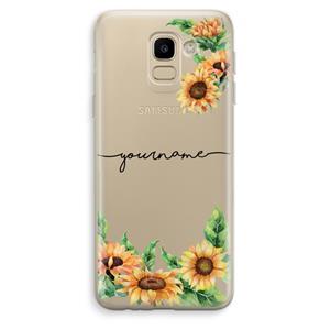 CaseCompany Zonnebloemen: Samsung Galaxy J6 (2018) Transparant Hoesje