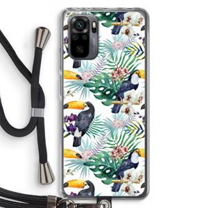 CaseCompany Tukans: Xiaomi Redmi Note 10 Pro Transparant Hoesje met koord