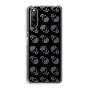 CaseCompany Musketon Skulls: Sony Xperia 10 III Transparant Hoesje