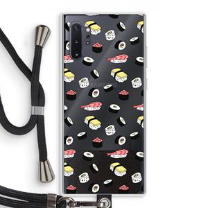 CaseCompany Sushi time: Samsung Galaxy Note 10 Plus Transparant Hoesje met koord