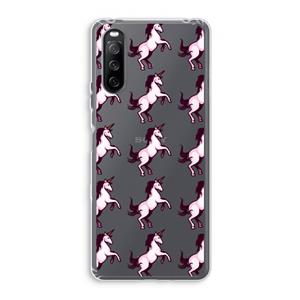 CaseCompany Musketon Unicorn: Sony Xperia 10 III Transparant Hoesje