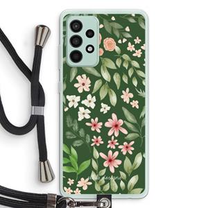 CaseCompany Botanical green sweet flower heaven: Samsung Galaxy A52s 5G Transparant Hoesje met koord