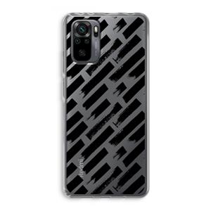 CaseCompany Zwarte vegen: Xiaomi Redmi Note 10 Pro Transparant Hoesje