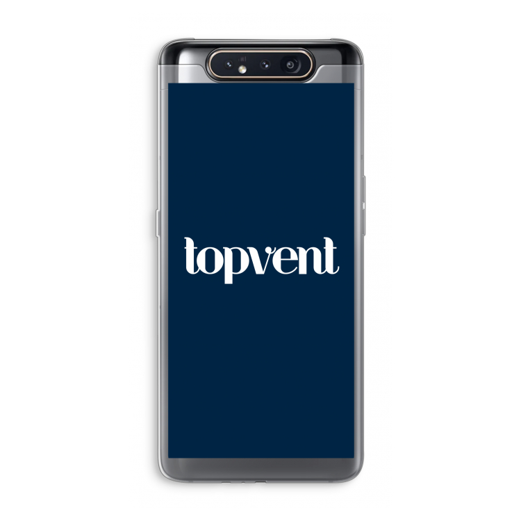 CaseCompany Topvent Navy: Samsung Galaxy A80 Transparant Hoesje