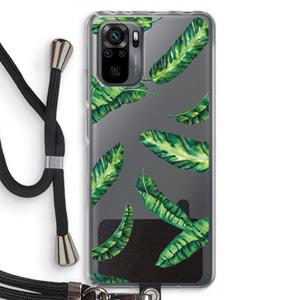 CaseCompany Lange bladeren: Xiaomi Redmi Note 10 Pro Transparant Hoesje met koord