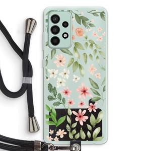 CaseCompany Botanical sweet flower heaven: Samsung Galaxy A52s 5G Transparant Hoesje met koord