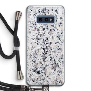 CaseCompany Gespikkelde marmer: Samsung Galaxy S10e Transparant Hoesje met koord