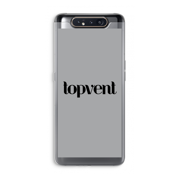 CaseCompany Topvent Grijs Zwart: Samsung Galaxy A80 Transparant Hoesje