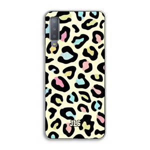 CaseCompany Leopard pattern: Samsung Galaxy A7 (2018) Transparant Hoesje