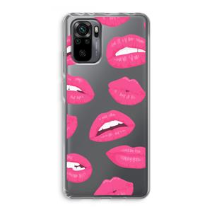 CaseCompany Bite my lip: Xiaomi Redmi Note 10 Pro Transparant Hoesje