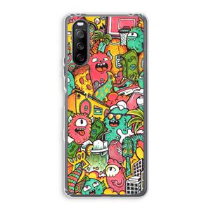 CaseCompany Vexx City: Sony Xperia 10 III Transparant Hoesje